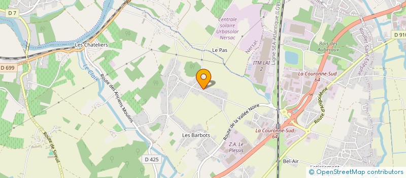 localisation de l'entreprise RIBATTU  ROULLET-SAINT-ESTEPHE