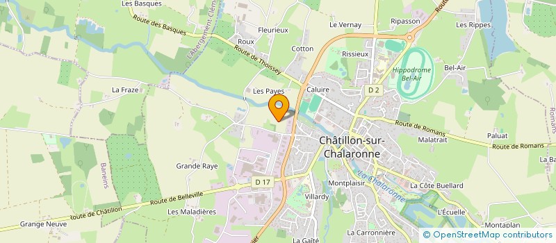 localisation de l'entreprise RIBAUT SAS à CHATILLON-SUR-CHALARONNE