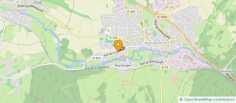 localisation de l'entreprise RIBEIRO  WASSELONNE