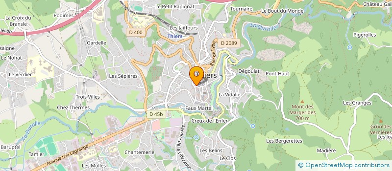 localisation de l'entreprise RIBEIRO/ALVES  THIERS