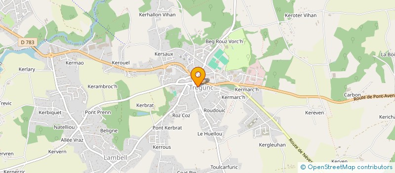 localisation de l'entreprise RIBEIRO - BUGNARD  TREGUNC