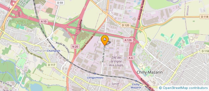 localisation de l'entreprise RIBEIRO LOCATION à CHILLY MAZARIN