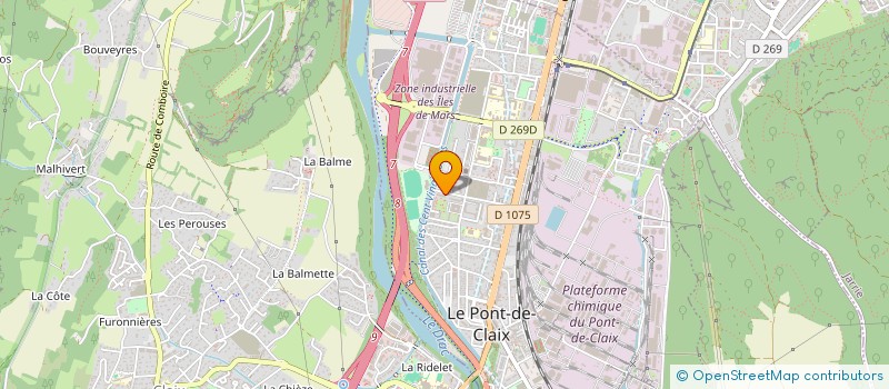 localisation de l'entreprise RIBEIRO MACONNERIE  LE PONT-DE-CLAIX