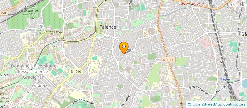 localisation de l'entreprise RIBEIRO MENUISERIE à TALENCE