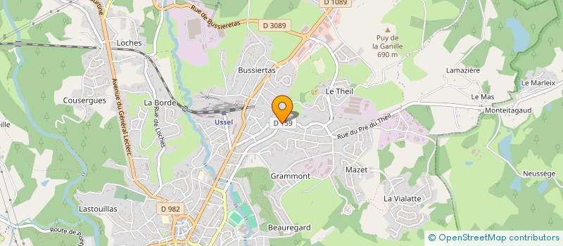 localisation de l'entreprise RIBEIRO PERE ET FILS SARL  USSEL