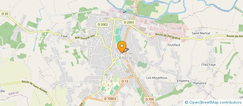 localisation de l'entreprise RIBERAC COIFF  RIBERAC