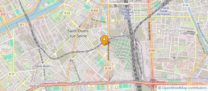 localisation de l'entreprise RIBET à SAINT-OUEN-SUR-SEINE