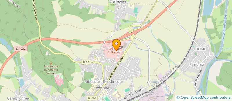 localisation de l'entreprise RIBETRANS à RIBECOURT-DRESLINCOURT