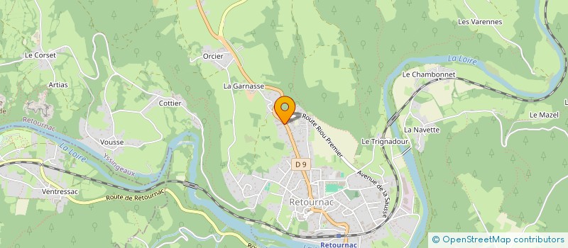 localisation de l'entreprise RIBEYRON TOITURES  RETOURNAC