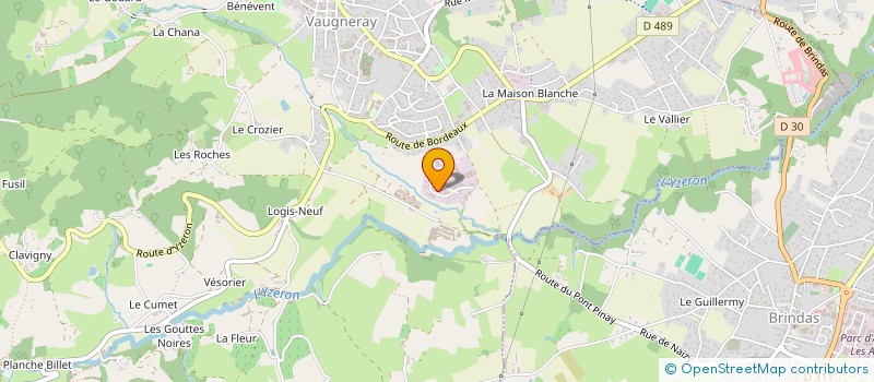 localisation de l'entreprise RIBI  VAUGNERAY