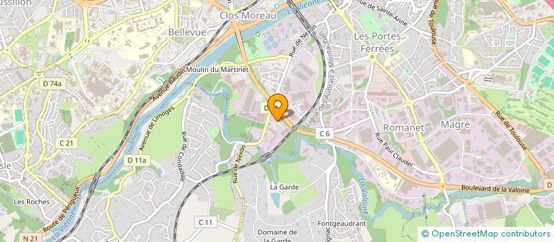 localisation de l'entreprise RIBIERE DRIVE à LIMOGES