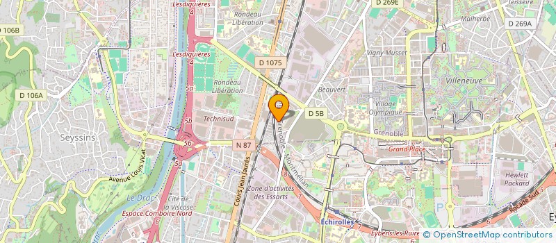 localisation de l'entreprise RIBIERE GRENOBLE  ECHIROLLES