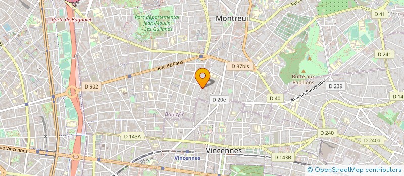 localisation de l'entreprise RIBONO à MONTREUIL
