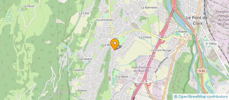 localisation de l'entreprise RIBOULET TP  CLAIX