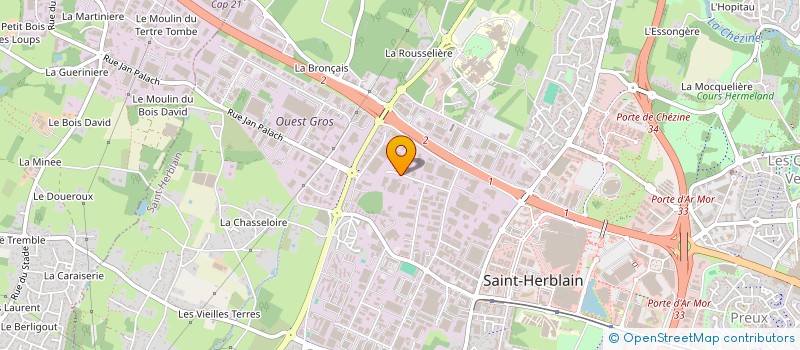 localisation de l'entreprise RIBRAC GENDRON ET JOSSE à SAINT-HERBLAIN