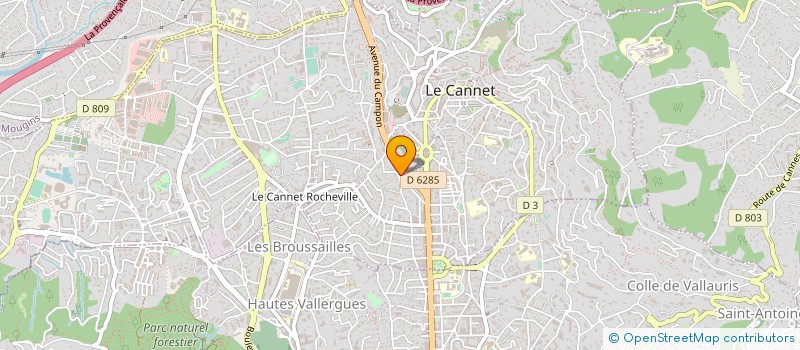localisation de l'entreprise RIC ET RAC à LE CANNET