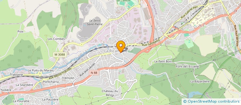 localisation de l'entreprise RIC SOLIDARITE à LA RICAMARIE
