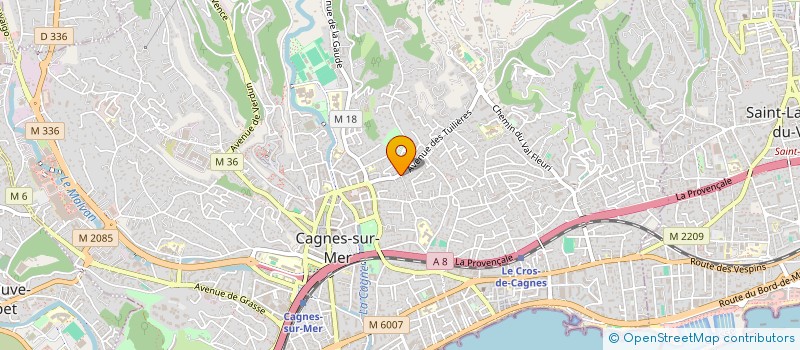 localisation de l'entreprise RICCI ALEX ET LOUIS à CAGNES-SUR-MER
