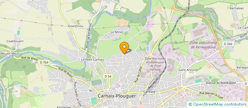 localisation de l'entreprise RICENA  CARHAIX-PLOUGUER