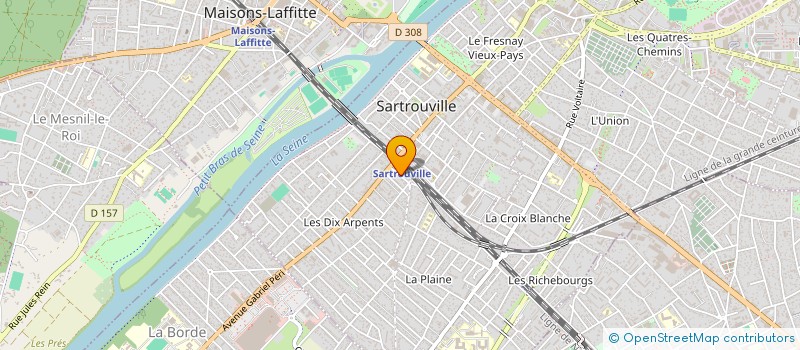 localisation de l'entreprise RICHANI GARAGE DE LA GARE  SARTROUVILLE