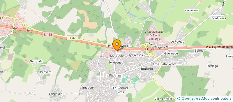 localisation de l'entreprise RICHARD  PLOEREN