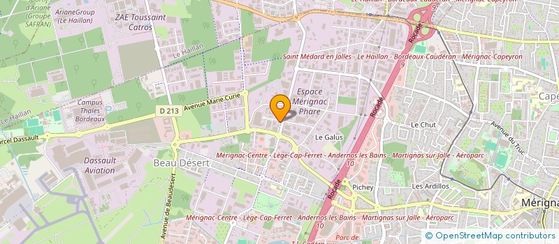 localisation de l'entreprise RICHARD GHIDEY à MERIGNAC