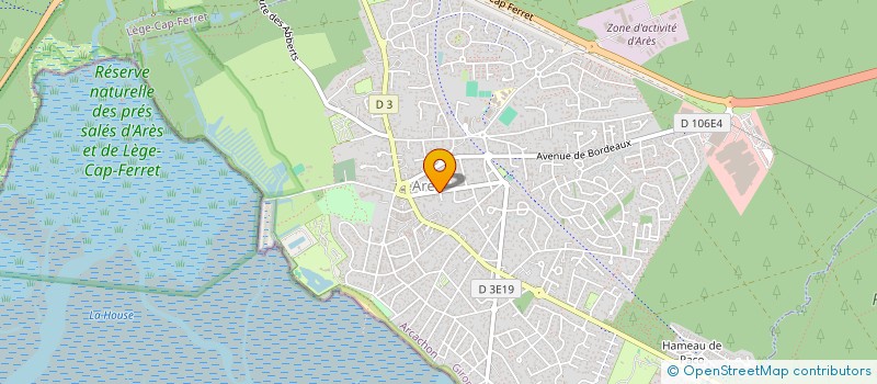 localisation de l'entreprise RICHAUD AMENAGEMENTS à ARES