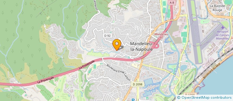 localisation de l'entreprise RICHE MARC à MANDELIEU-LA-NAPOULE