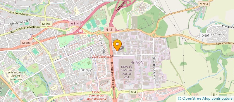 localisation de l'entreprise RICHERT MATERIEL  METZ