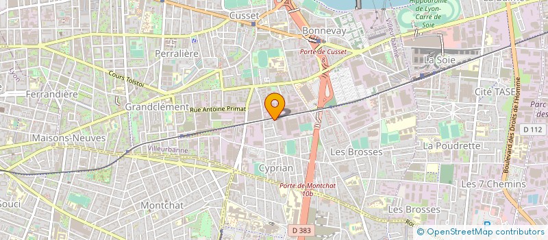 localisation de l'entreprise RICM REPRES INDUST CONST MECAN à VILLEURBANNE