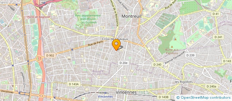 localisation de l'entreprise RICOCHET à MONTREUIL