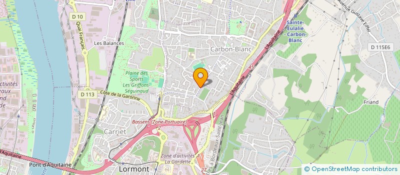 localisation de l'entreprise RICOULEAU  CARBON-BLANC