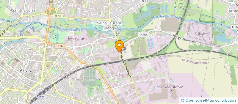 localisation de l'entreprise RICQUART AGENCEMENT  SAINT-LAURENT-BLANGY