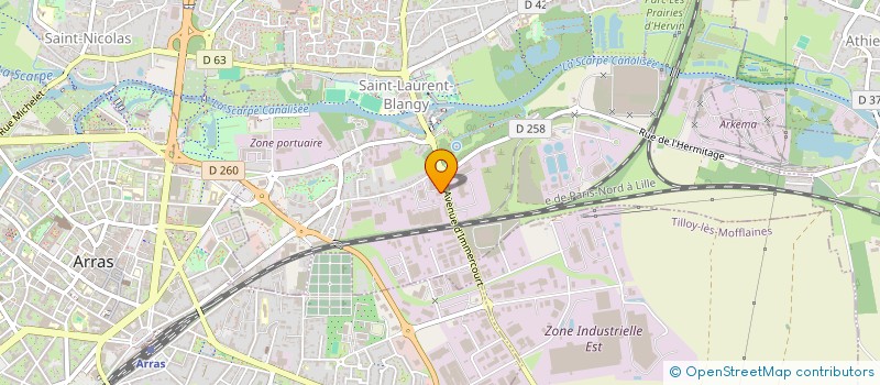 localisation de l'entreprise RICQUART INGENIERIE  SAINT-LAURENT-BLANGY