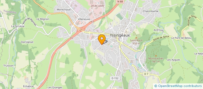 localisation de l'entreprise RIDE IN YSSINGEAUX  YSSINGEAUX