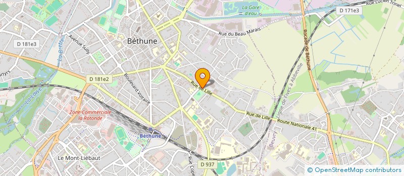localisation de l'entreprise RIDE ON à BETHUNE