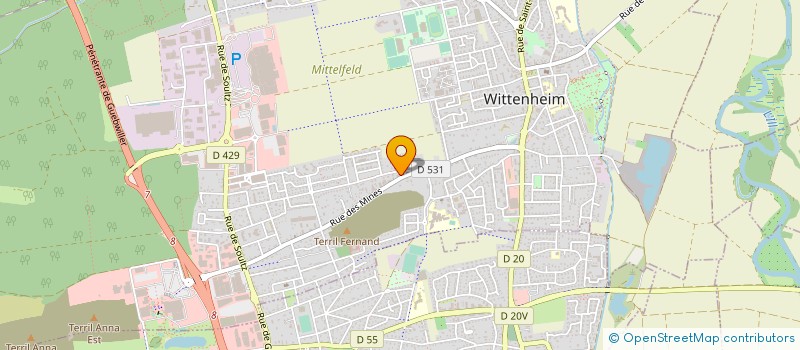 localisation de l'entreprise RIDEAULAND ERNST à WITTENHEIM
