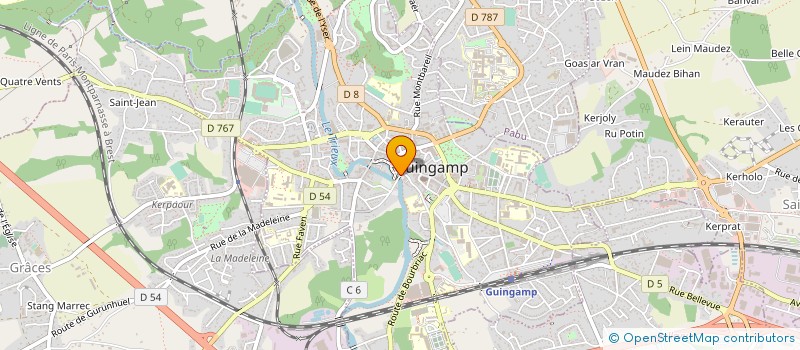 localisation de l'entreprise RIDELEC à GUINGAMP