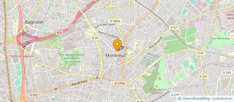 localisation de l'entreprise RIDEZ à MONTREUIL