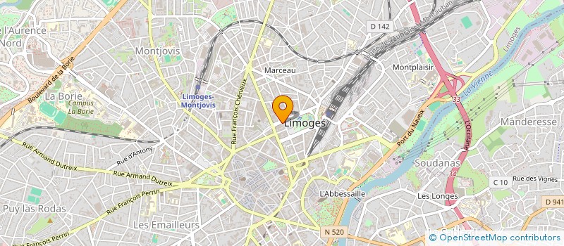 localisation de l'entreprise RIFFAUD EXPERTISE & CO à LIMOGES