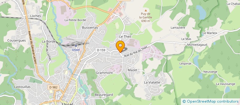localisation de l'entreprise RIGAL DOMINIQUE à USSEL