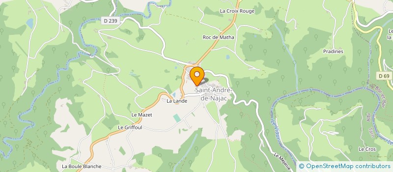 localisation de l'entreprise RIGAL PERIE ROLAND ET MADAME à SAINT-ANDRE-DE-NAJAC