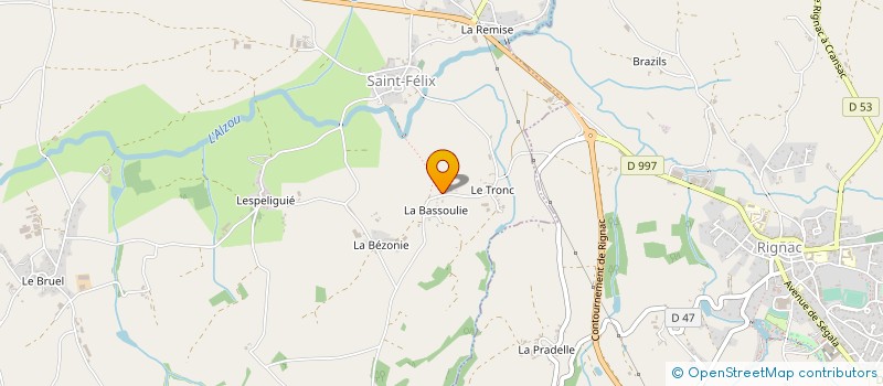 localisation de l'entreprise RIGNAC BASKET CLUB  RIGNAC