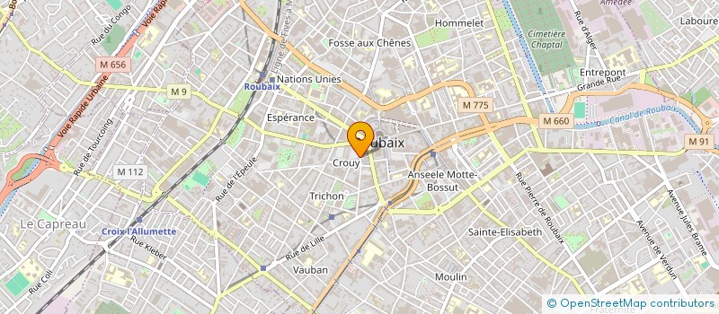 localisation de l'entreprise RIGOLO COMME LA VIE RUE NEUVE à ROUBAIX