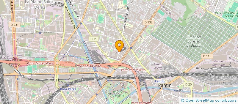 localisation de l'entreprise RIM BIO à AUBERVILLIERS