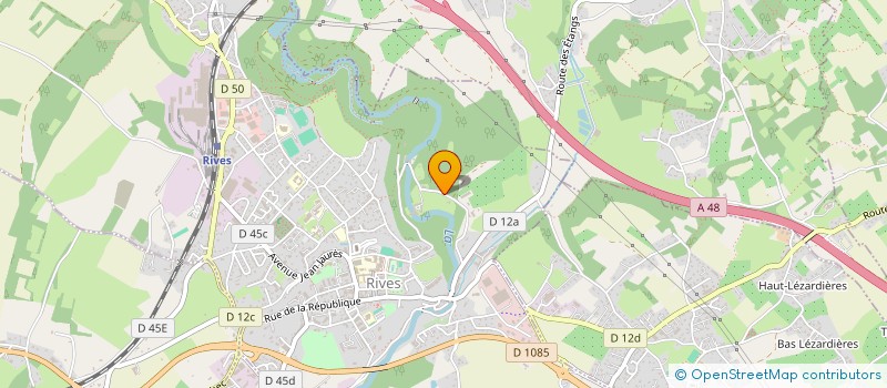 localisation de l'entreprise RIMET  RIVES