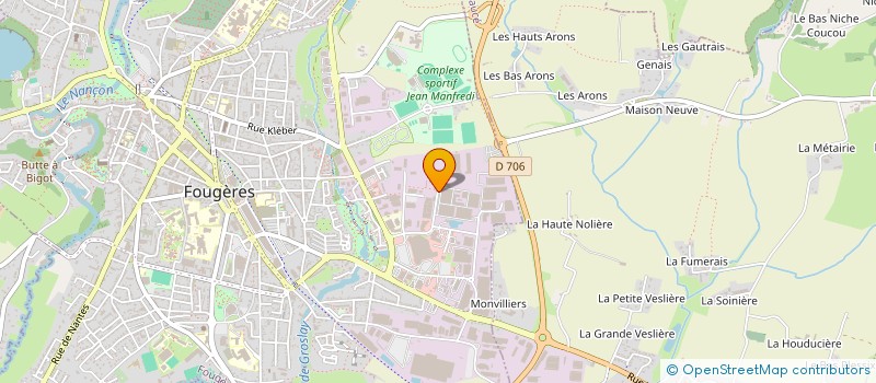 localisation de l'entreprise RIMPOT  FOUGERES