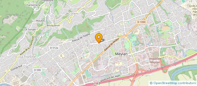 localisation de l'entreprise RINATEC à MEYLAN
