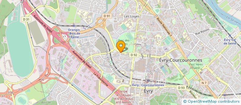 localisation de l'entreprise RINCENT BTP SERVICES SAS à EVRY-COURCOURONNES