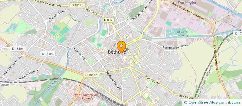 localisation de l'entreprise RINCETTE SARL à BETHUNE